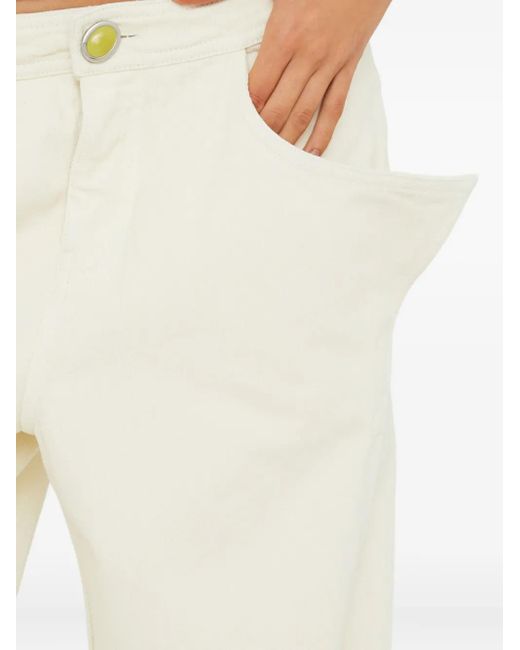 Christopher Esber White Button-Fastening Trousers