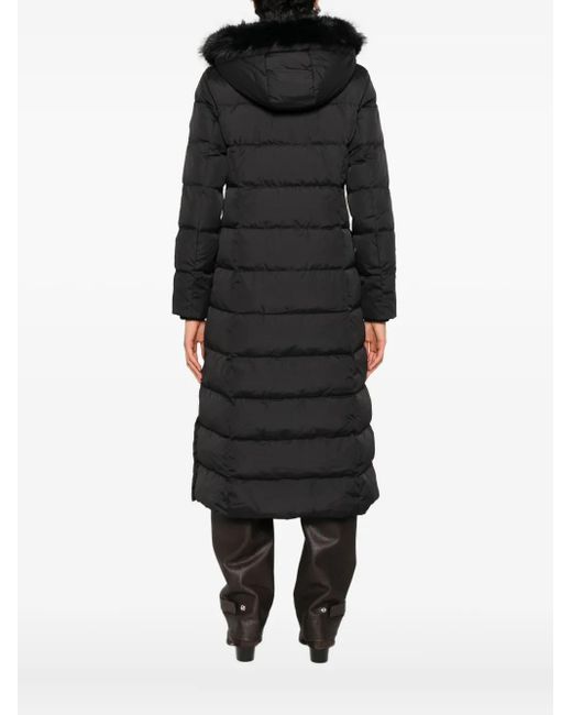Ralph Lauren Black Fur-Trim Coat