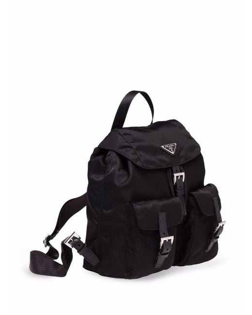 Prada ロゴプレート バックパック Black