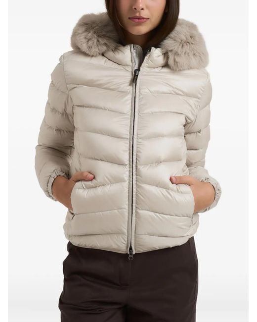 Colmar Natural Faux Fur-Trim Hooded Jacket