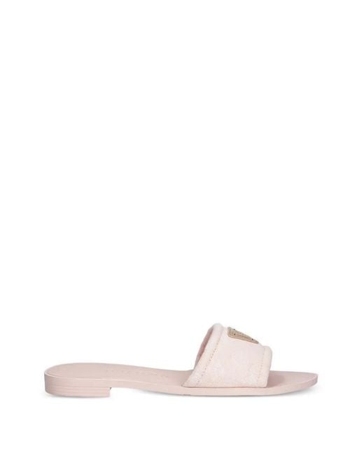 Guess Pink Elysone Denim Sandals