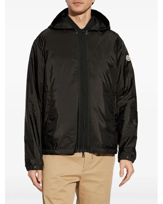 Moncler Black Hooded Jacket for men