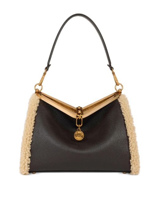 Etro Black Vela Medium Shoulder Bag