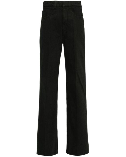 Lemaire Black Straight-Leg-Jeans mit hohem Bund
