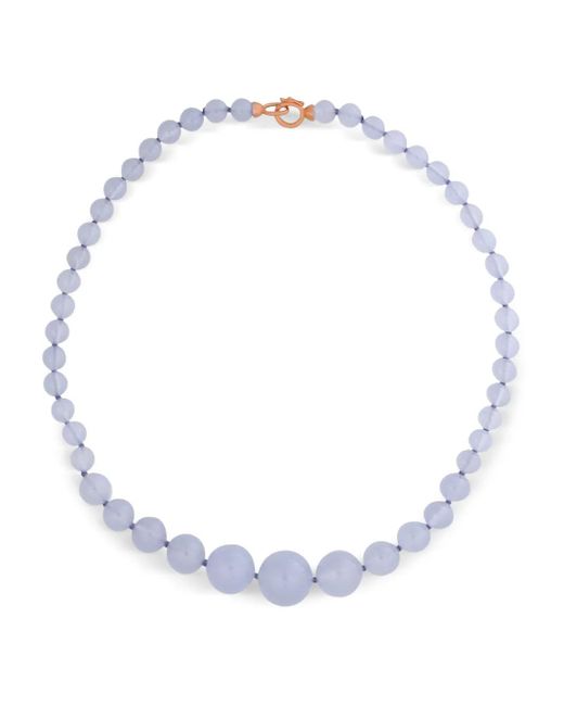 Irene Neuwirth Graduated Gumball カルセドニーネックレス 18kローズゴールド White
