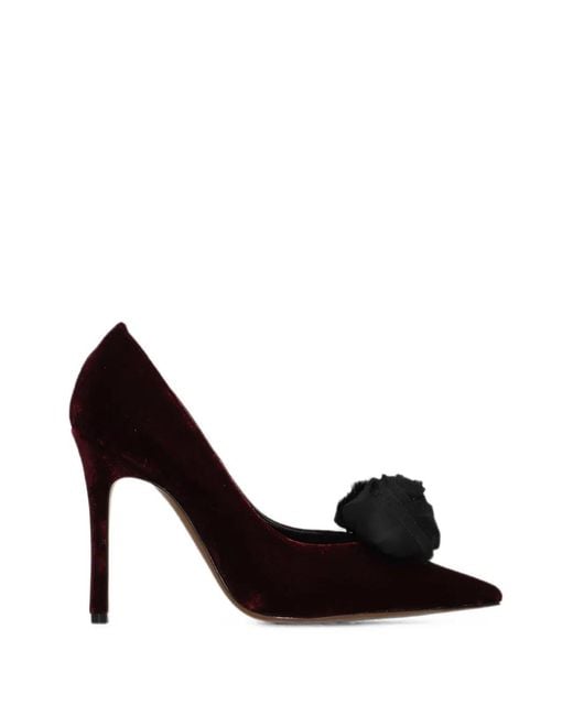 Roberto Festa Black Lisette Floral-Appliqué Pumps