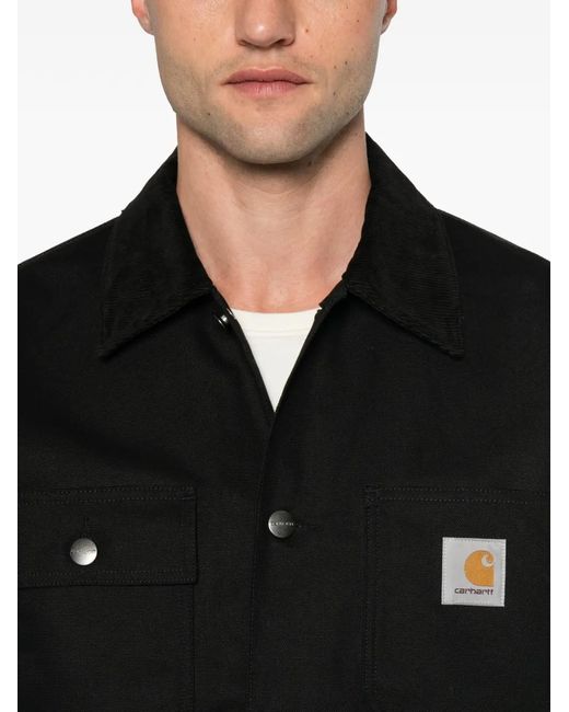 Carhartt Black Michigan Logo-Patch Jacket for men