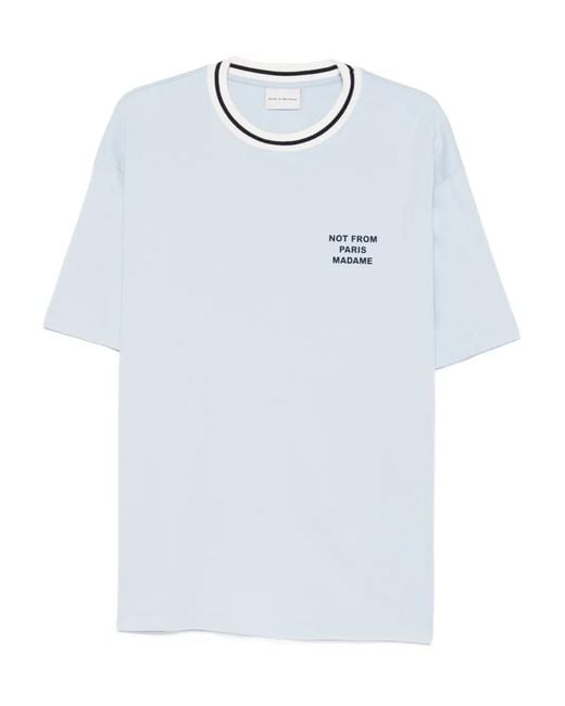 Drole de Monsieur White Crew-Neck T-Shirt for men