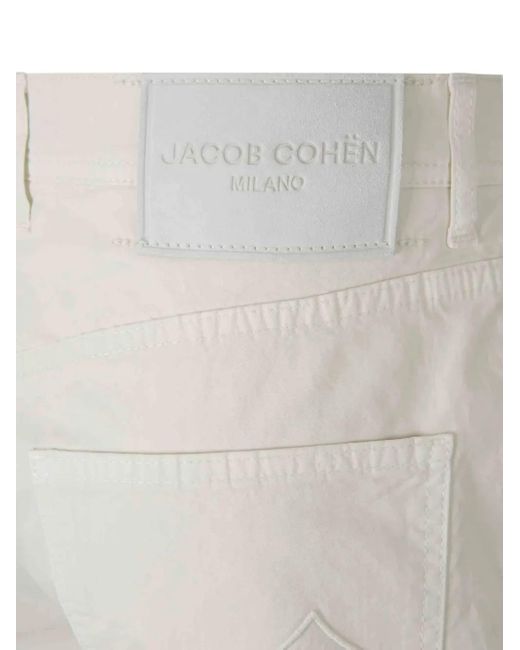 Jacob Cohen White Nicolas Bermuda Shorts for men