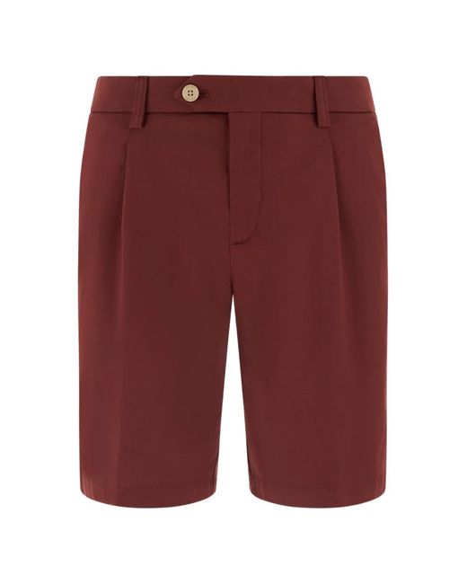 Boggi Red Dart-Detail Shorts for men