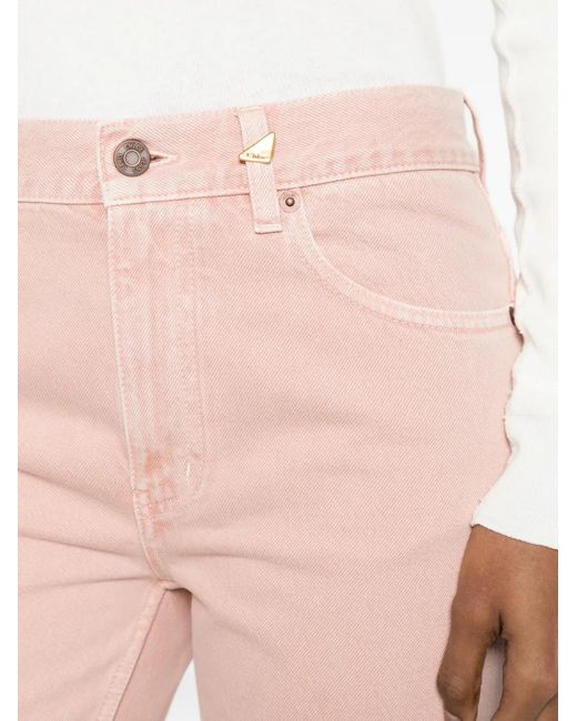 Chloé White Belt-Loop Pocket Jeans