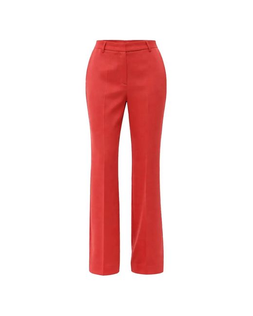 HEBE STUDIO Red Lover Satin Trousers