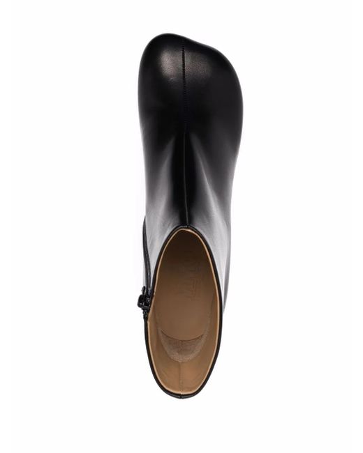 MM6 by Maison Margiela Black Leather Ankle Boots