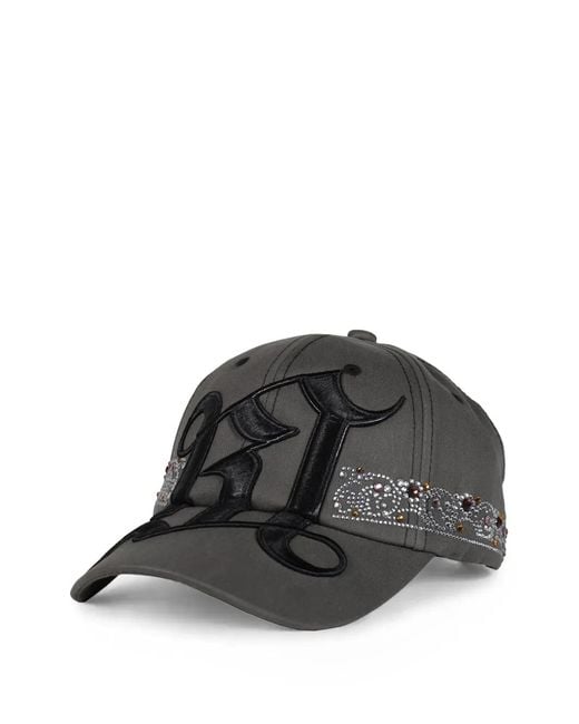 BossUp Black Rhinestone Tiara Cap for men