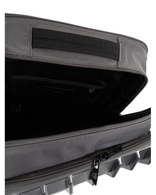 DIESEL Gray Embossed Logo Hard-Shell Backpack