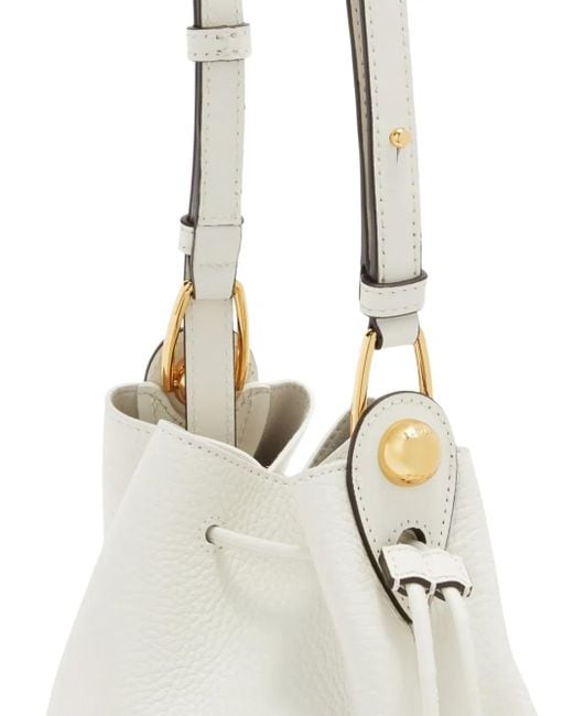 Furla White Mini Sfera Bucket Bag