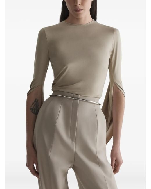 Mugler Gray Cascade Loop T-Shirt