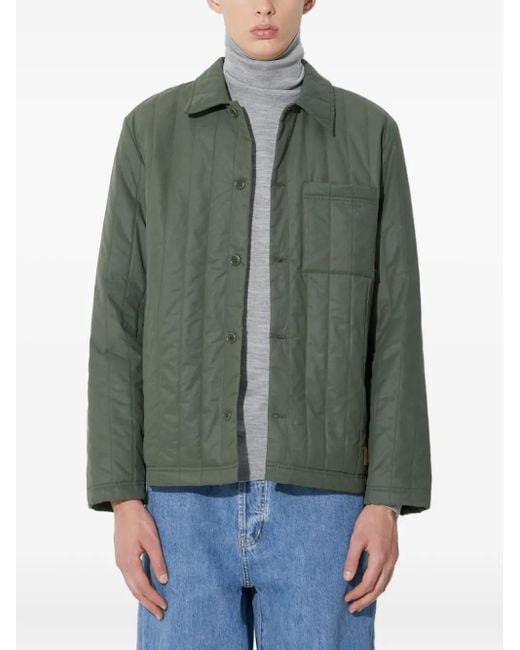 Giacca Trapuntata Con Inserti Imbottiti di A.P.C. in Green da Uomo