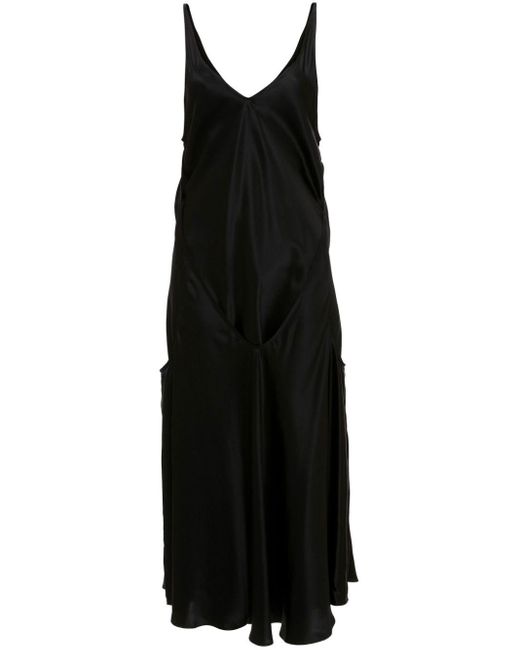 J.W. Anderson Black Long-sleeve Asymmetric-hem Dress