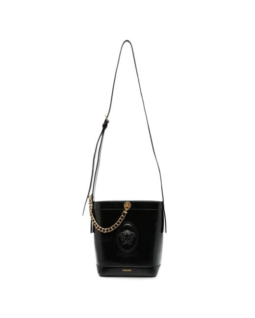 Versace White Medusa '95 Chain-Link Bucket Bag