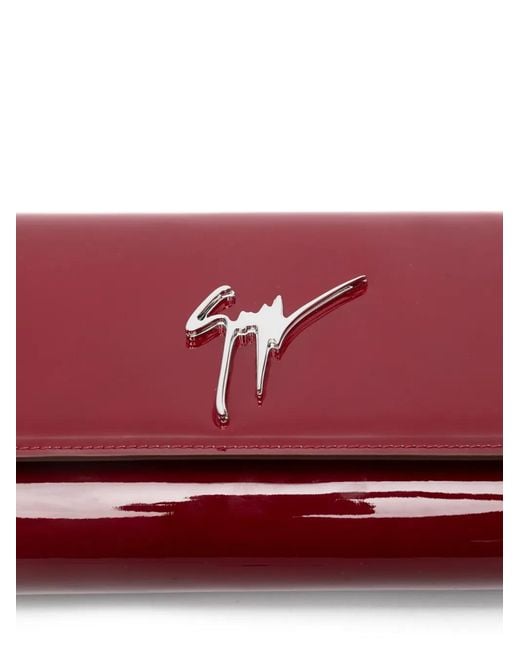 Giuseppe Zanotti Purple Patent-Leather Clutch Bag