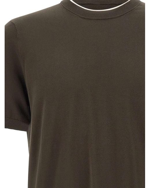 Kangra Gray Short-Sleeve Cotton Sweater for men