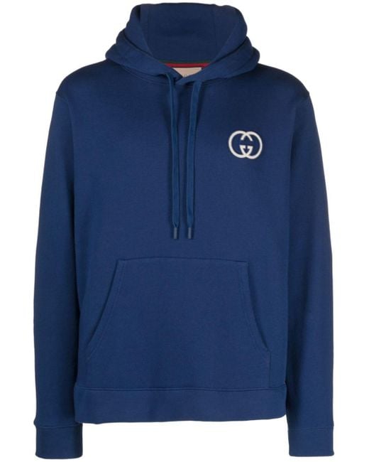 Gucci Hoodie Met GG Logo in het Blue voor heren