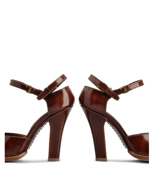 Tod's Brown Logo-plaque Leather Pumps