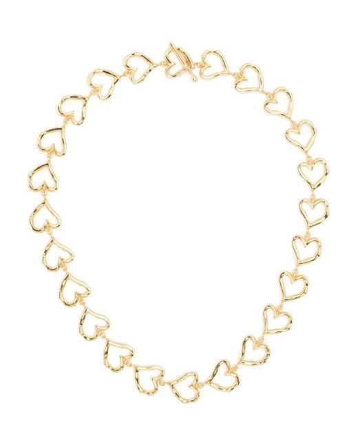 Maje Metallic Heart-Link Necklace