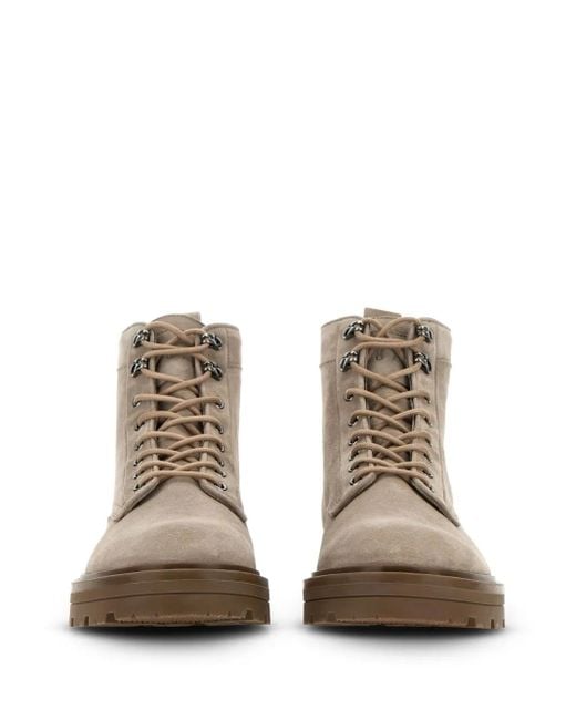 Hogan Brown H673 Suede Boots for men