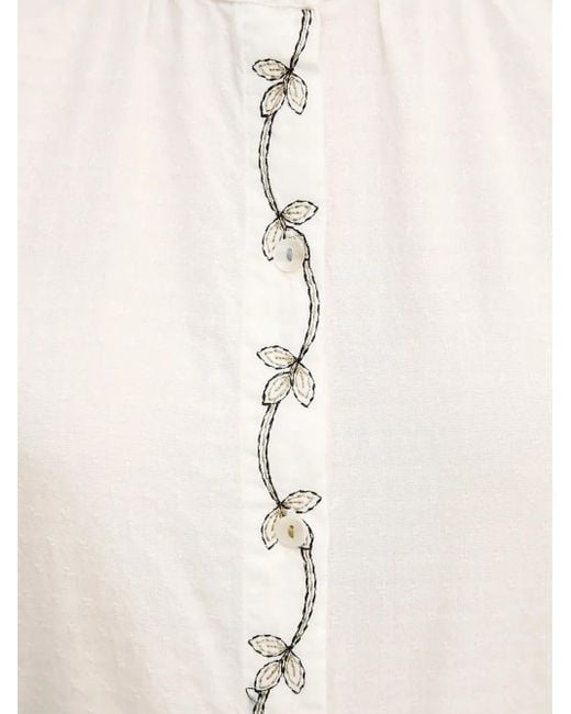 INTROPIA Embroidered-Flowers Blouse