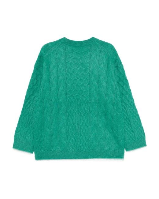 Closed Green Cable Long Sleeve Clothing