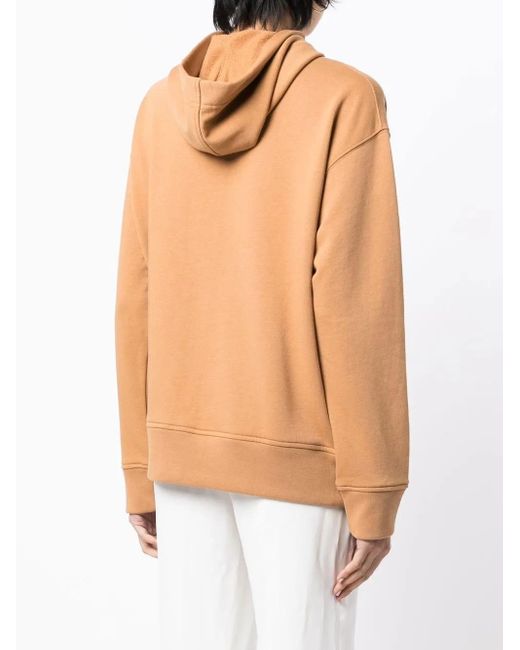 Vince Natural Button-Up Cotton Hoodie