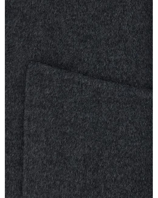 Grifoni Blue Button-Up Patch-Pocket Coat for men