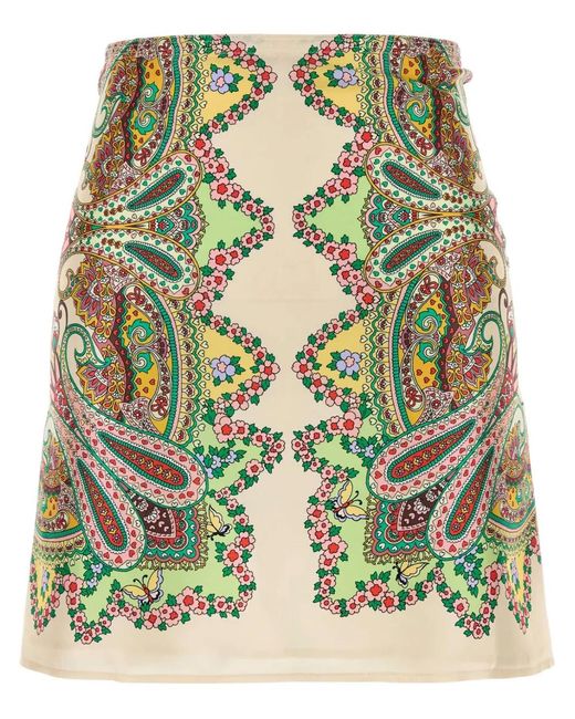 Etro Mini-Rok Met Print in het Green