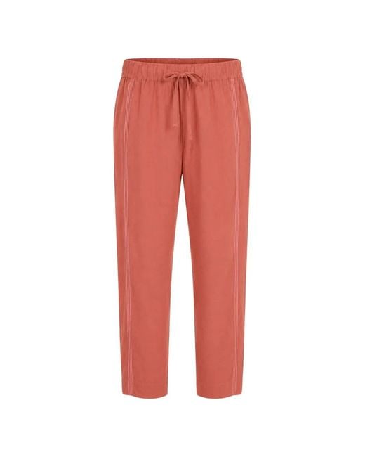 Xirena Red Draper Drawstring Trousers