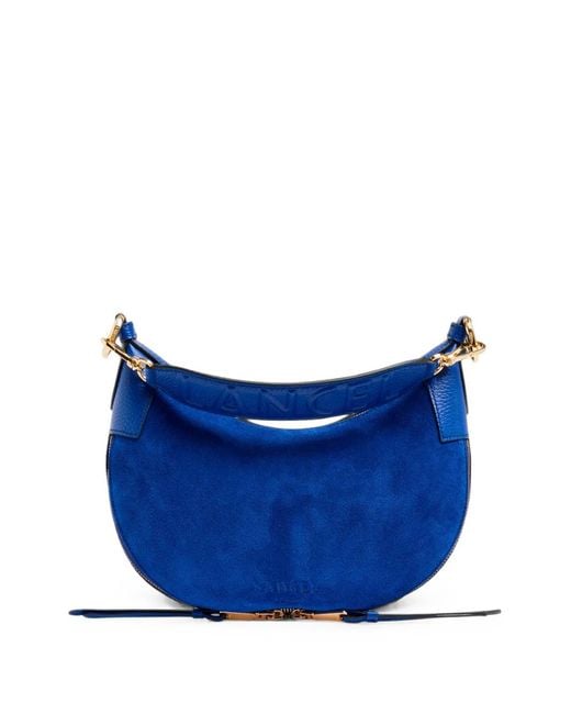 Lancel Blue Small Origami Leather Shoulder Bag