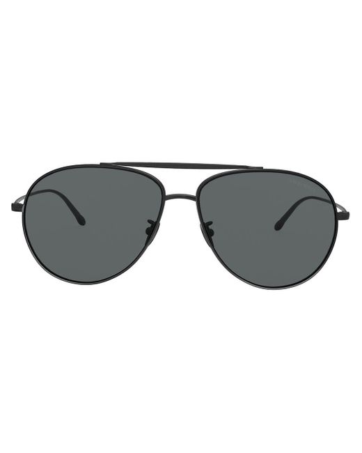 Giorgio Armani Oversized Pilotenbrille In Schwarz Fur Herren Lyst