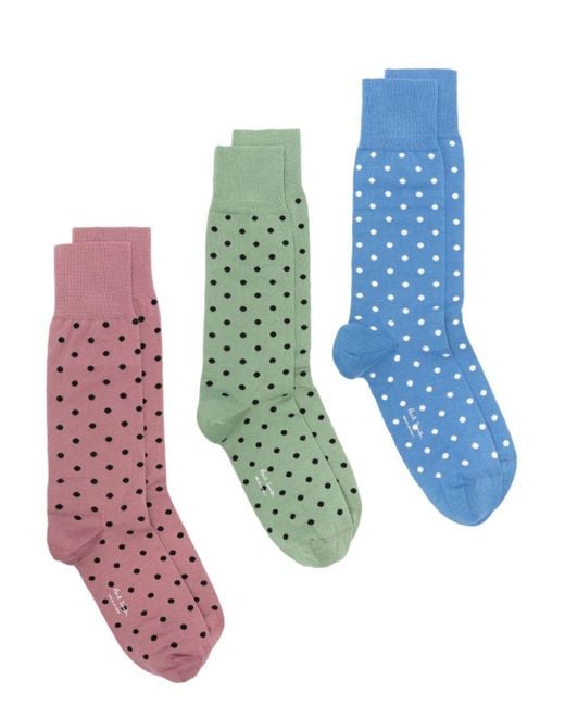 Paul Smith Socken mit Polka Dots (3er-Pack) in Blue für Herren