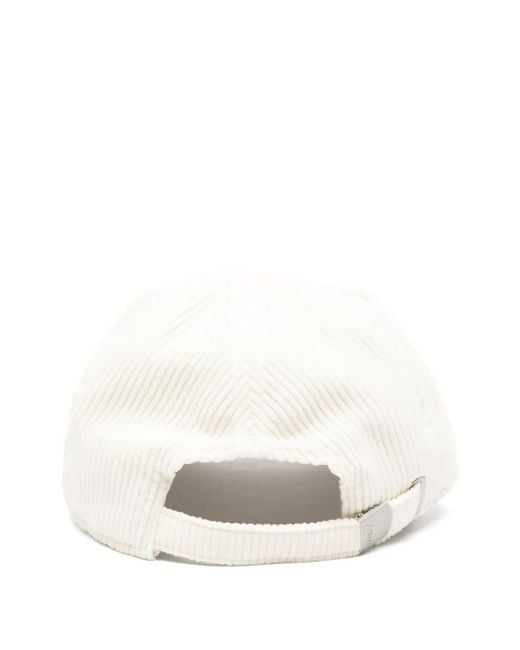 Autry White Embellished Plain Cap