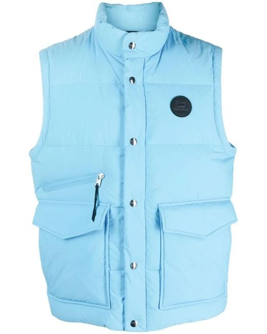 Woolrich Blue Feather Down Gilet for men