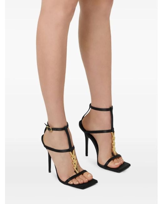 Versace Black Heeled Sandals