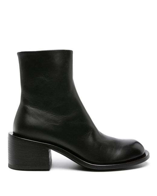 Marsèll Black Allucino 60mm Leather Ankle Boots