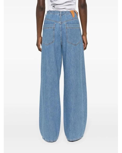DARKPARK Blue Iris Mid-Rise Wide-Leg Jeans