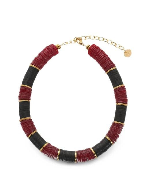 Hijas de Puka Pink Hematite-Disc Necklace