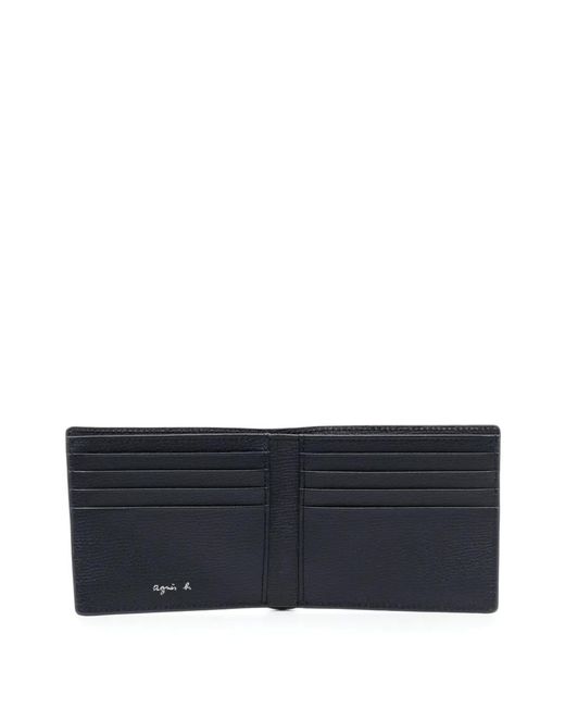 Agnes B. Blue Leather Wallet for men