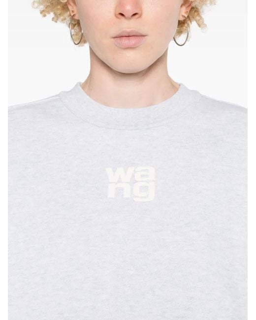 Alexander Wang White Aw Logo Sweatshirt