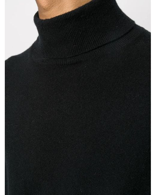 メンズ N.Peal Cashmere タートルネック プルオーバー Black