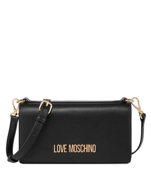 Love Moschino ロゴプレート ショルダーバッグ Black