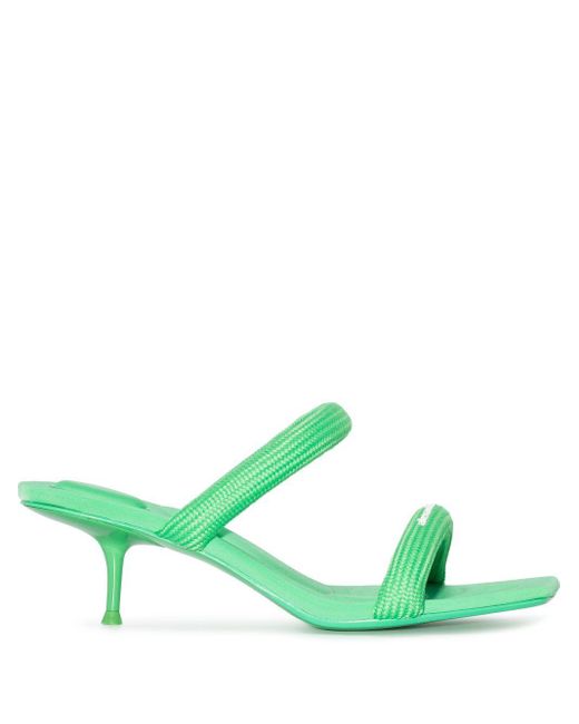 Alexander Wang Jessie Tubular 55mm Sandals in Green | Lyst UK